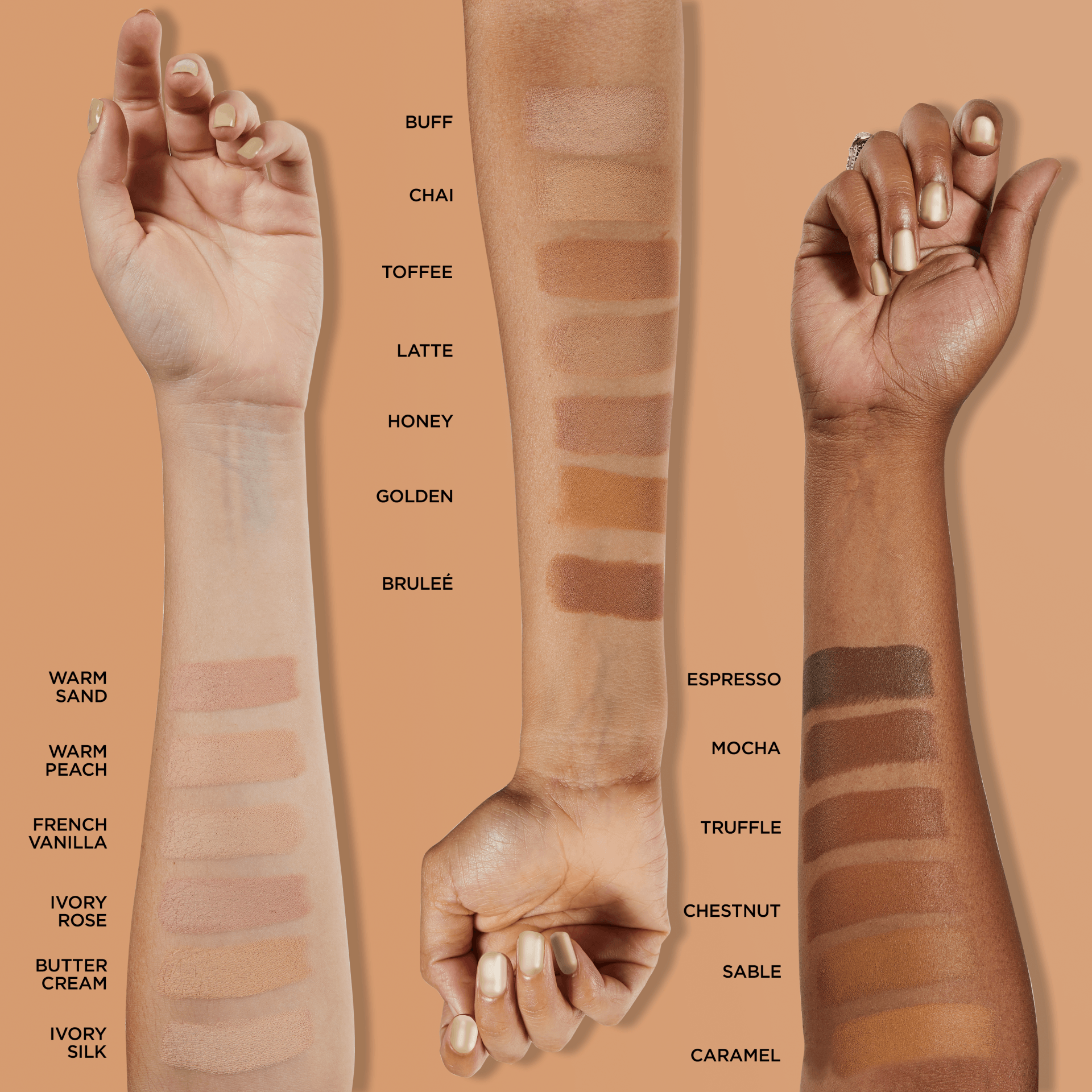 Motives Flawless Foundation Sticks Shades Swatches