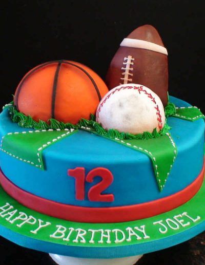 A birthday cake with the number 12 on it