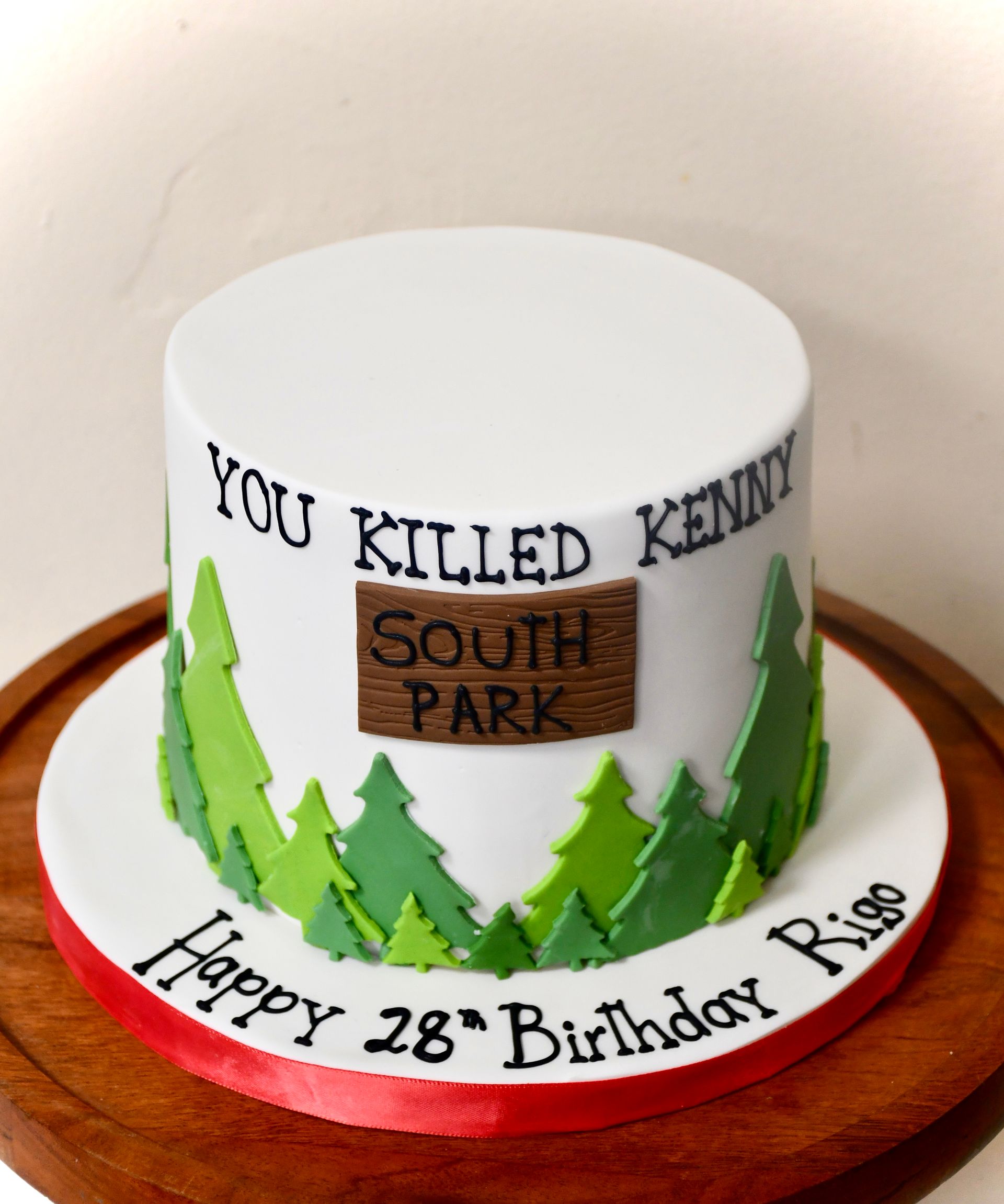 South Park cake that says you killed kenny