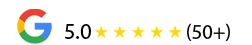 our 50+ 5 star google reviews