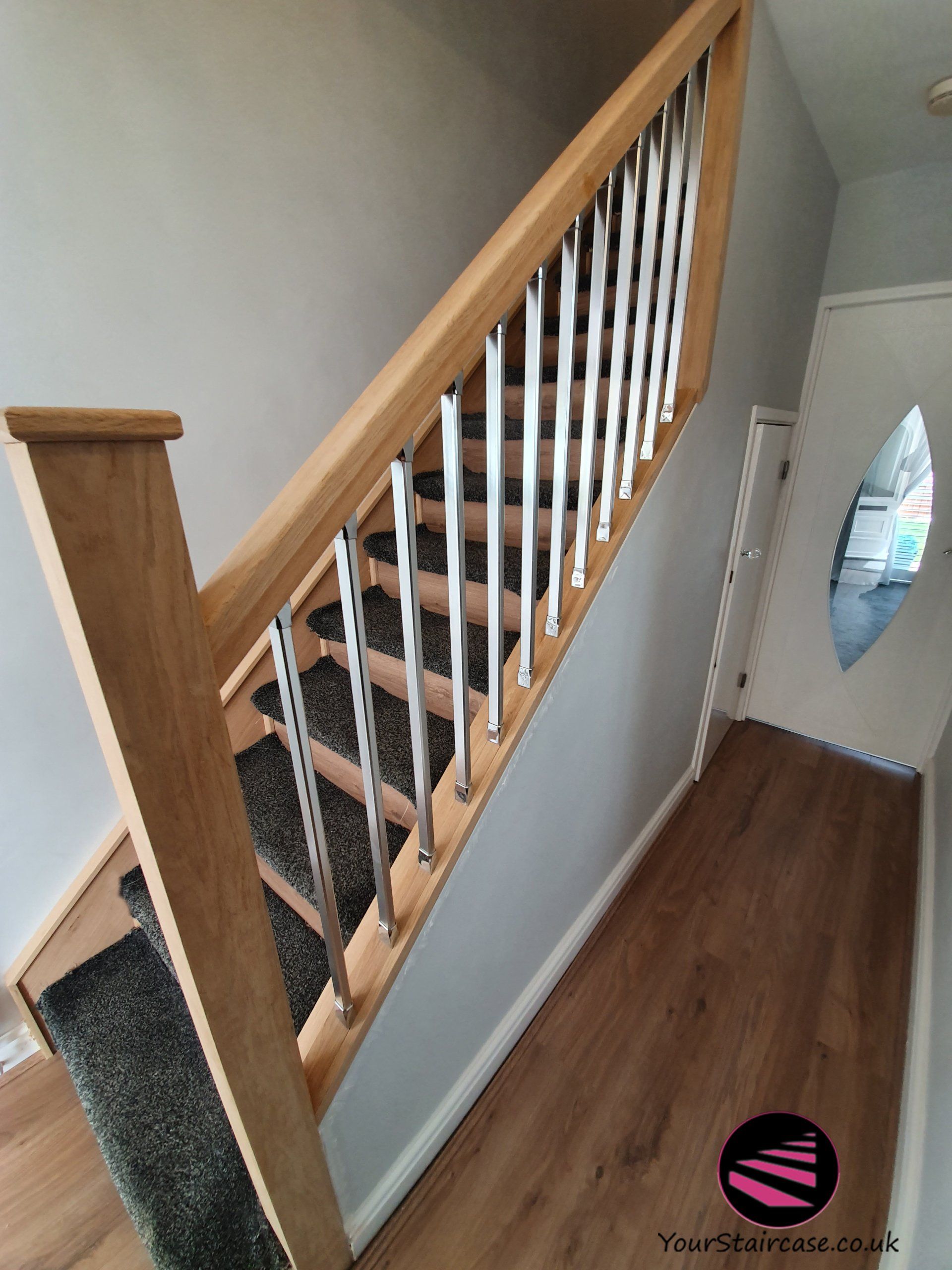 Chrome Spindle staircase