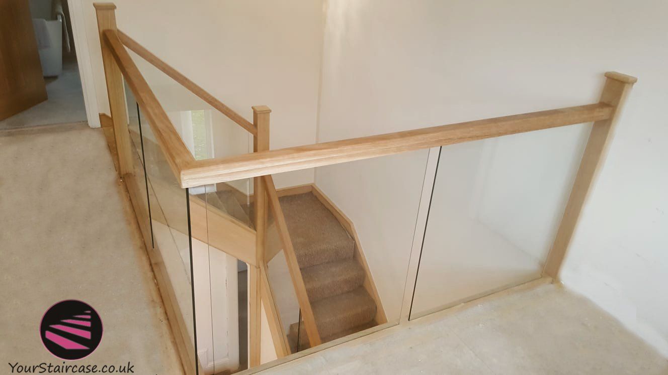 Your Staircase example with glass in groove