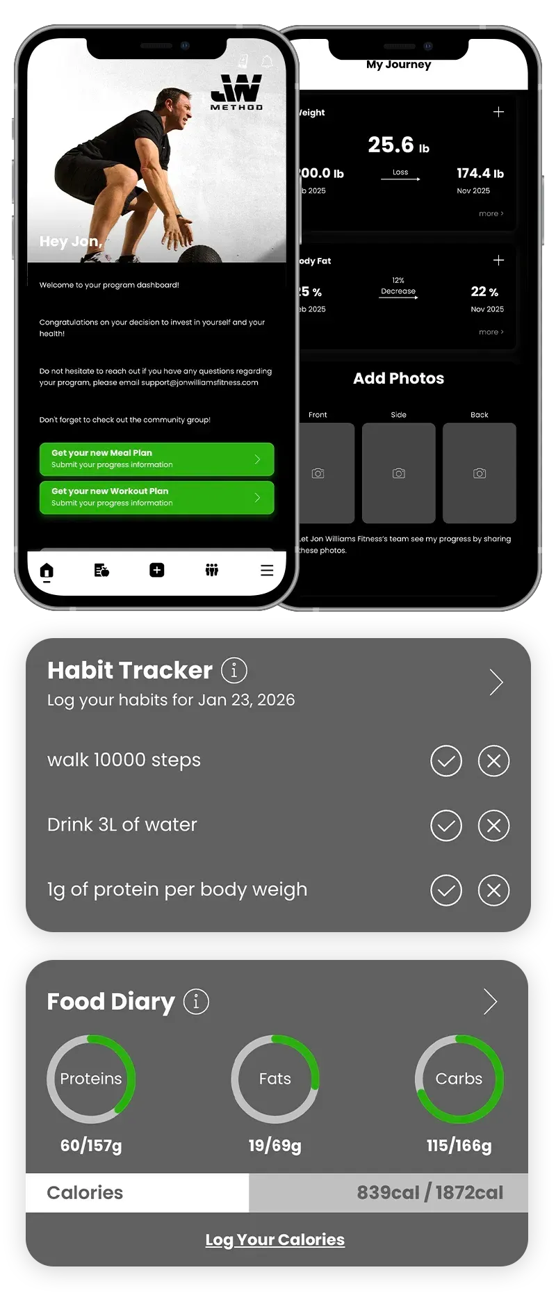 A screenshot of a workout app on a cell phone.