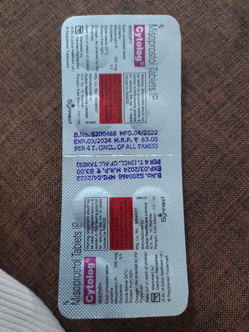 cytolog 200mcg with brown background