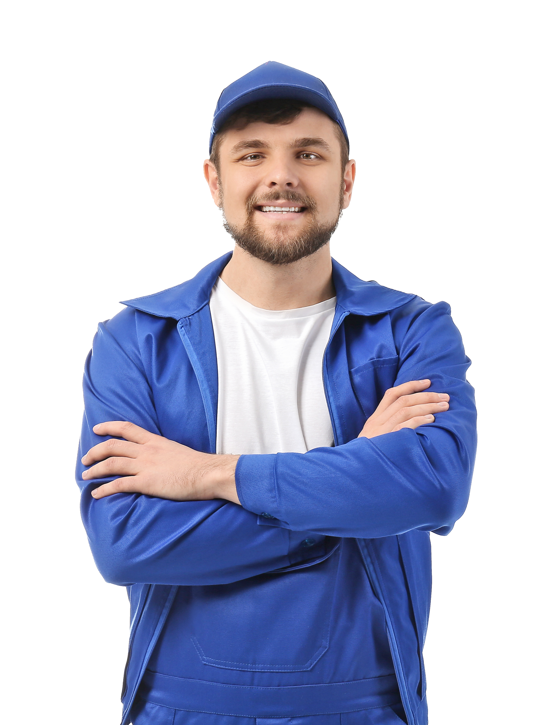 Isolated image of a driver in uniform