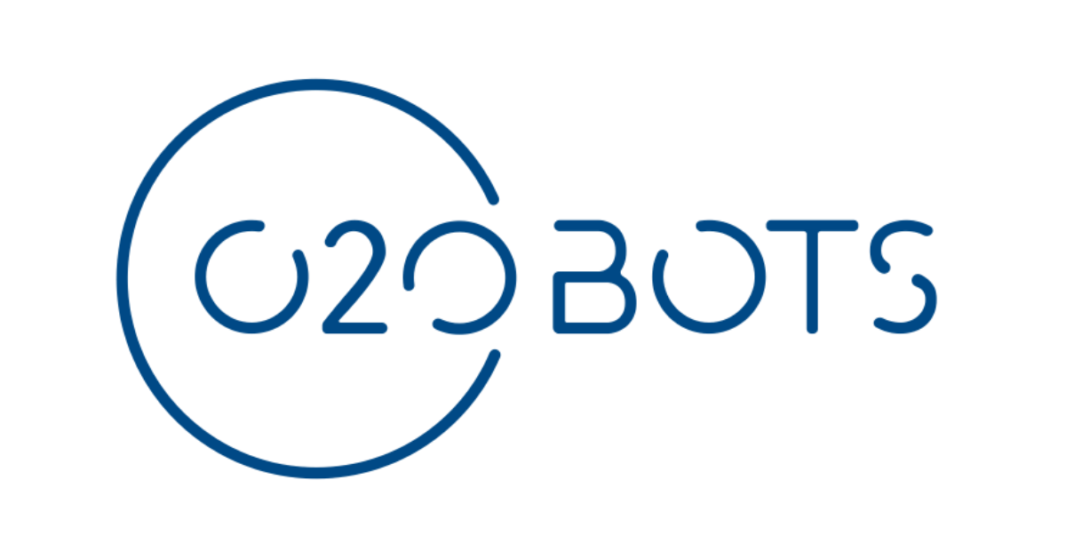 Um logotipo azul e roxo para uma empresa chamada g20 bots.