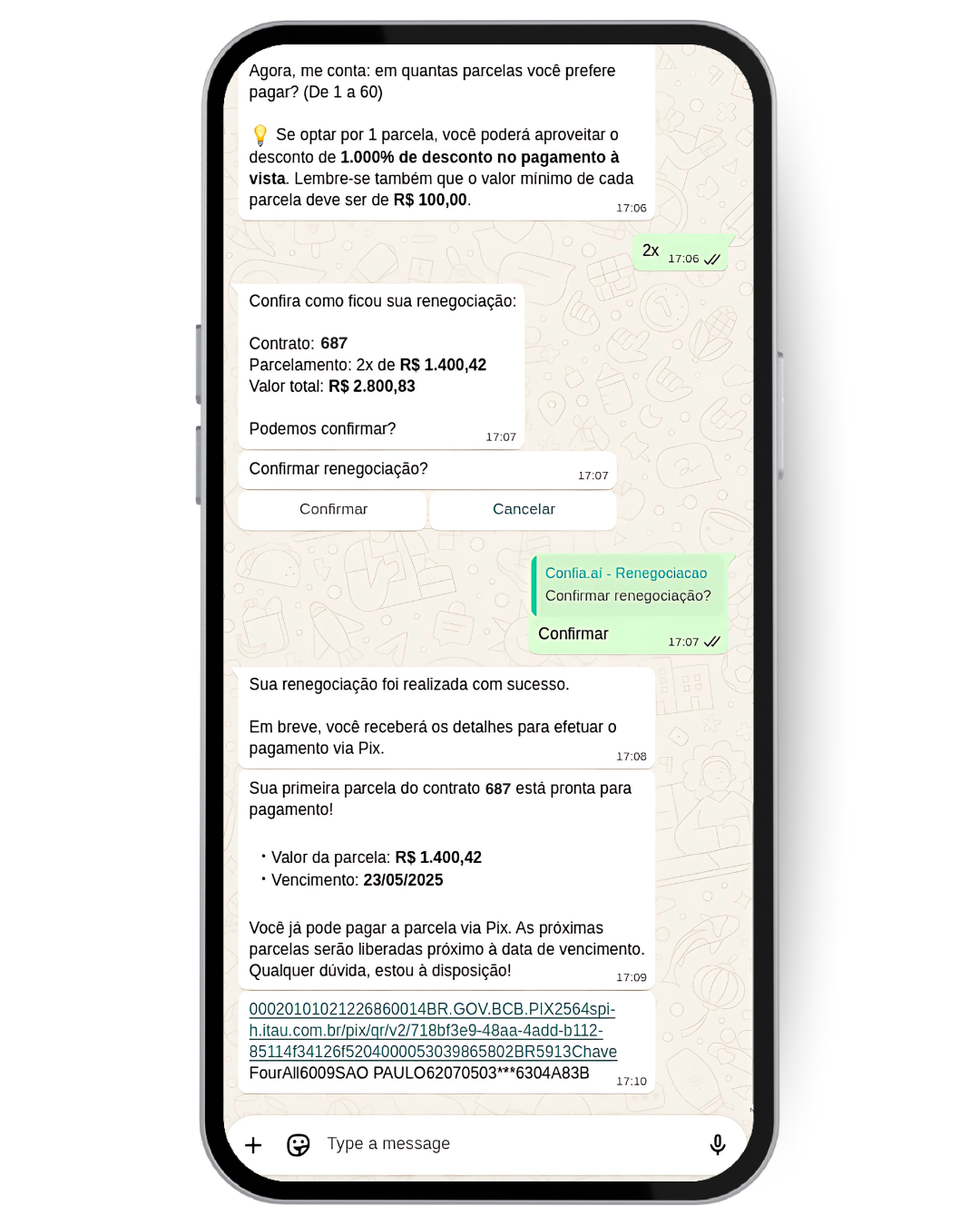 PIX COBRANÇA O2OBOTS