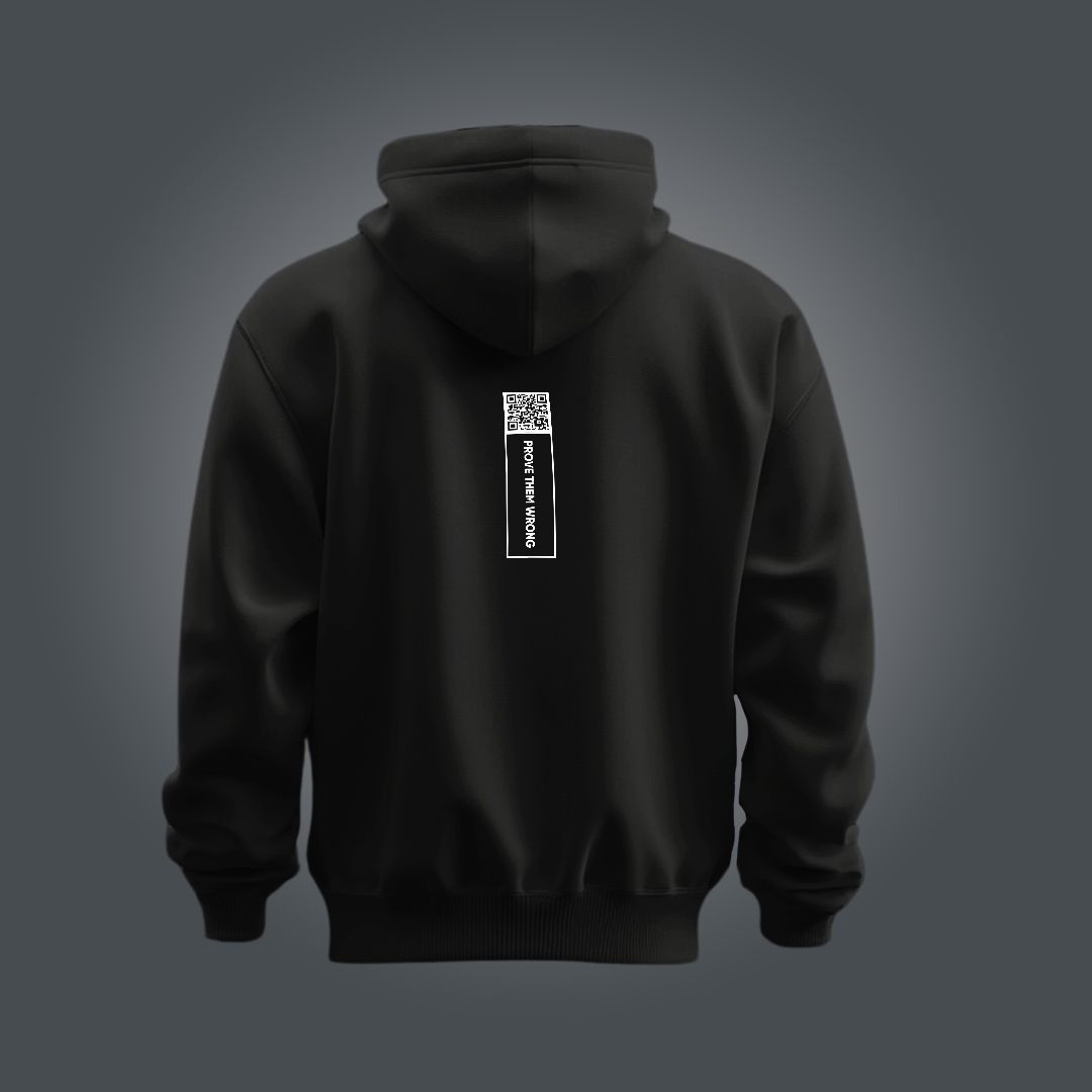 Prove Them Wrong Black Updatable QR Code Hoodie