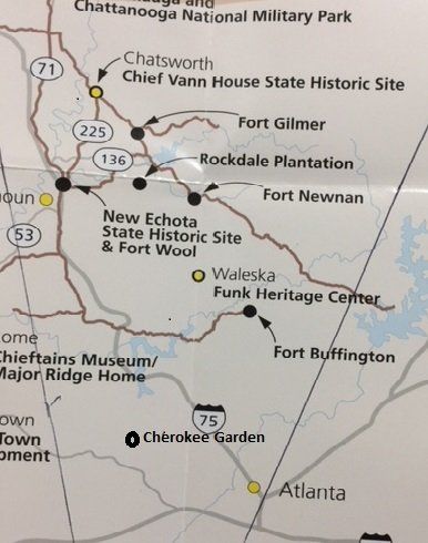 North-Central Georgia Map of Points of Interest