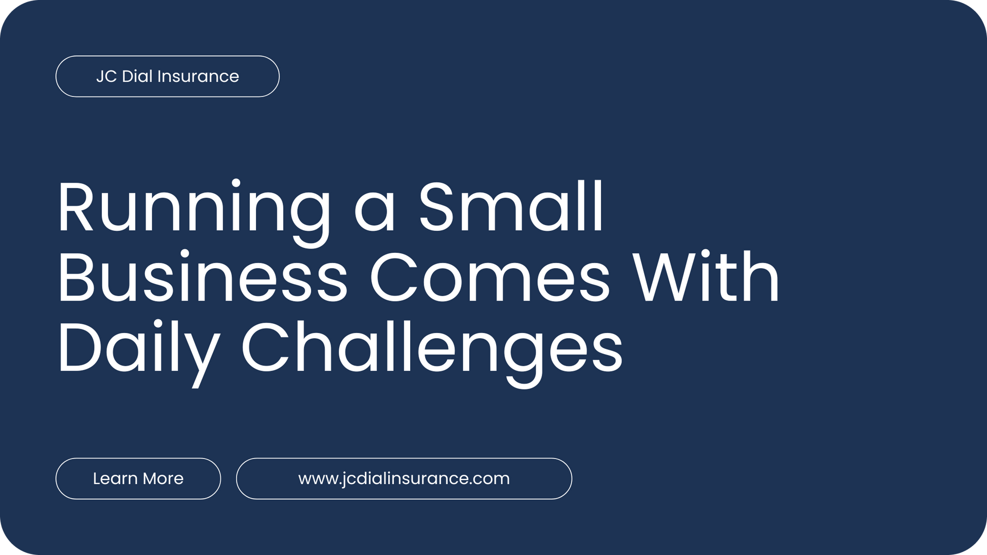 Title banner displaying 'Running a Small Business Comes With Daily Challenges