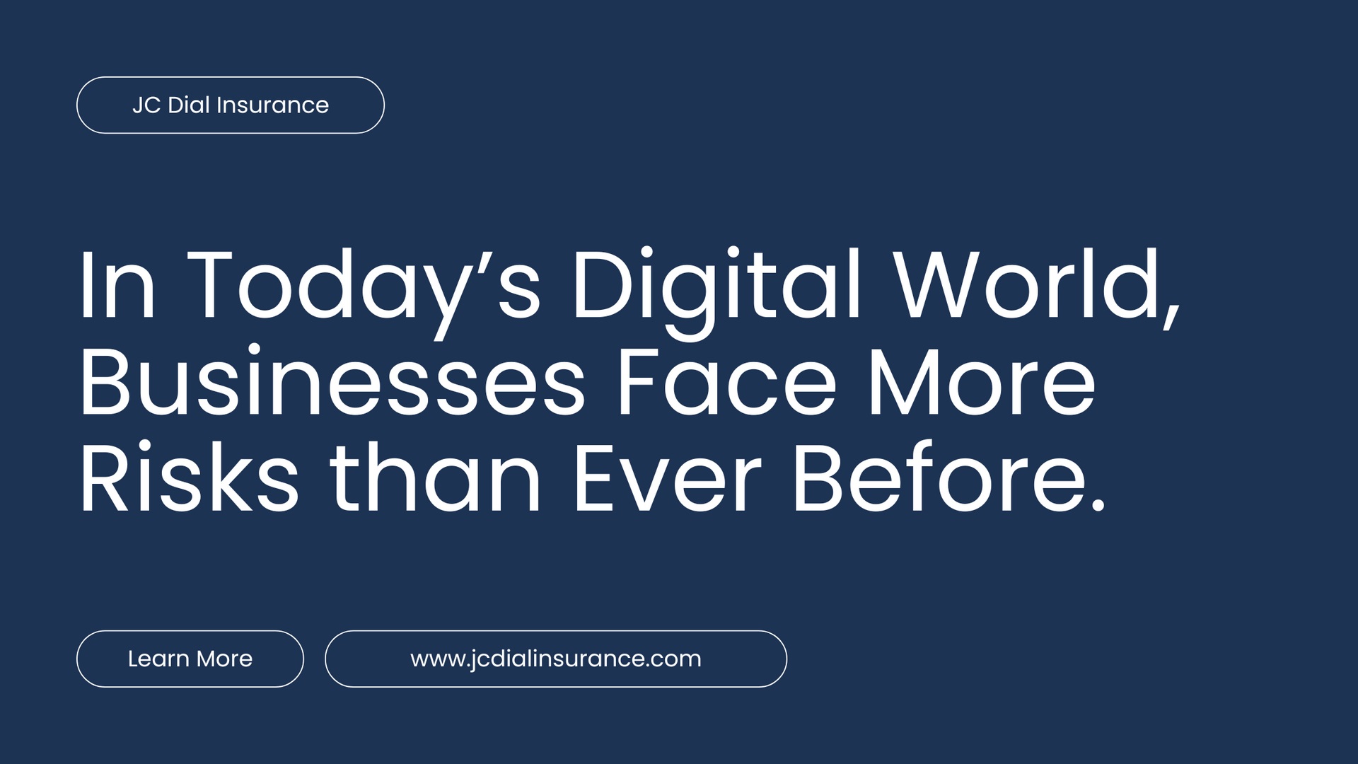 Title banner displaying 'In Today’s Digital World, Businesses Face More Risks than Ever Before.'