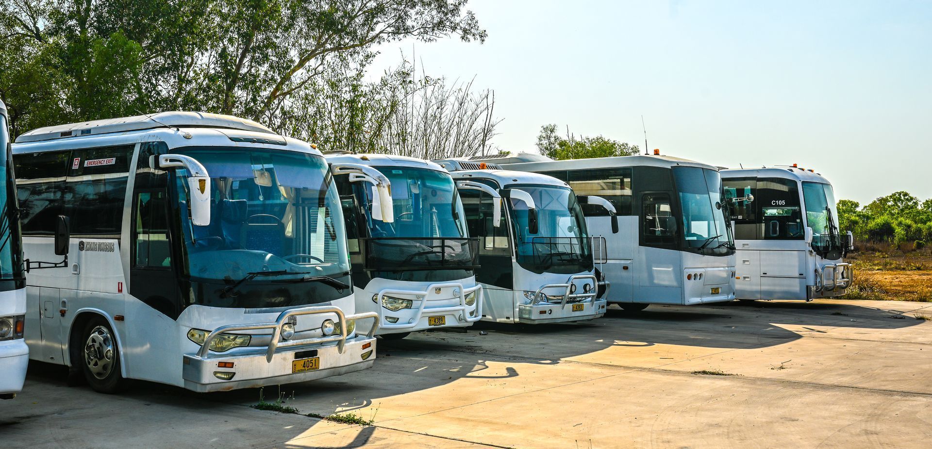 two charter buses parked - Charter Transport in Darwin, NT