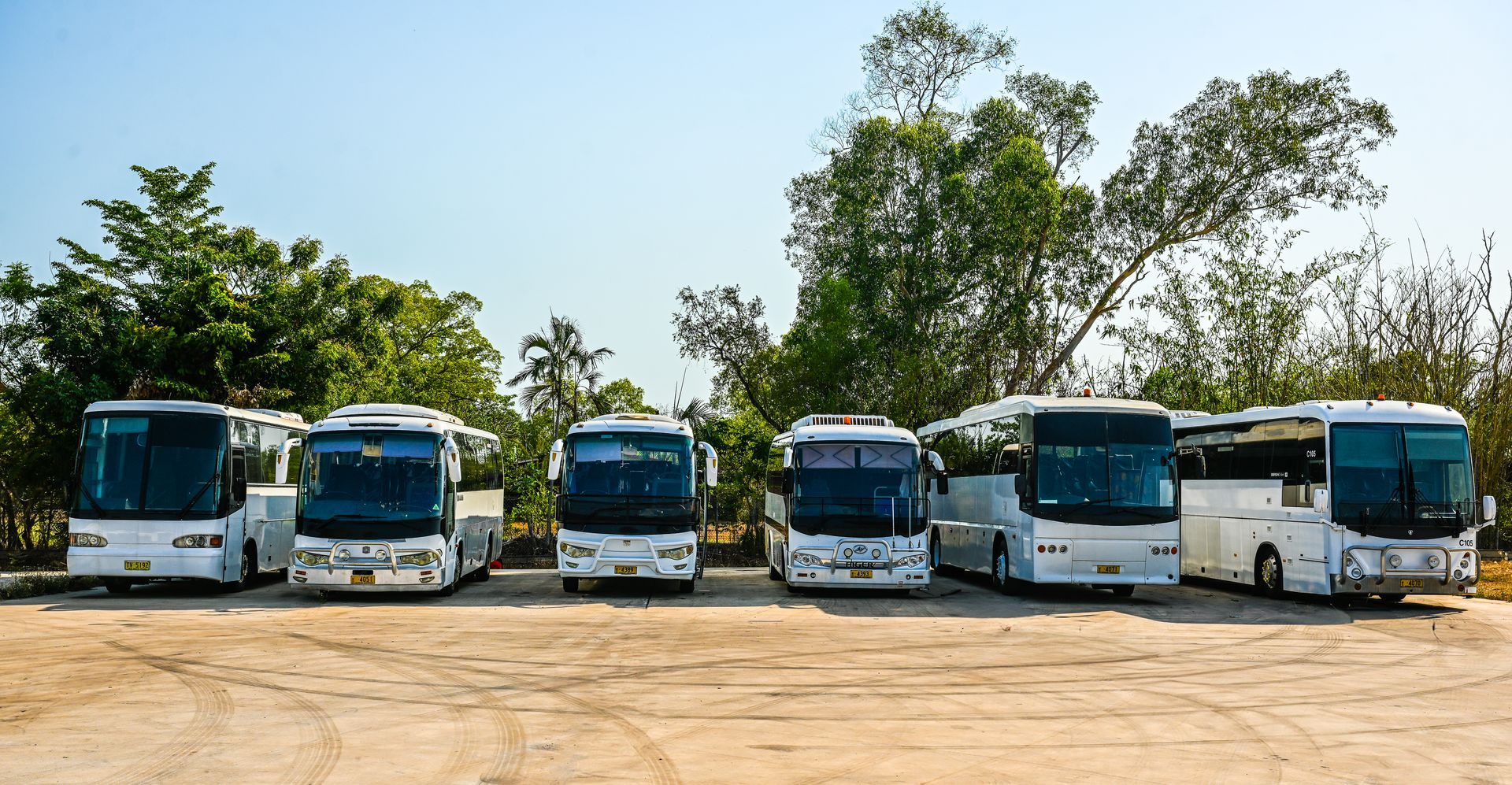 white charter buses - Airport Transport in Darwin, NT