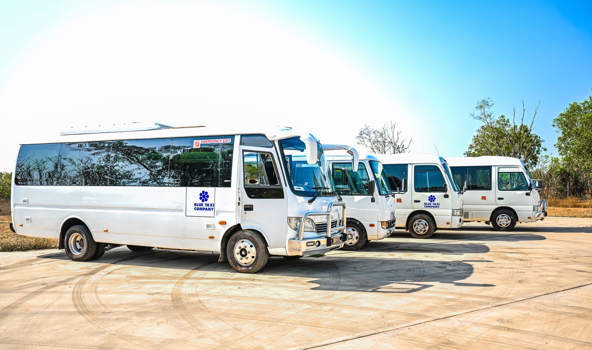 Minibus Parked In A Parking Lot - Minibus Hire in Darwin, NT