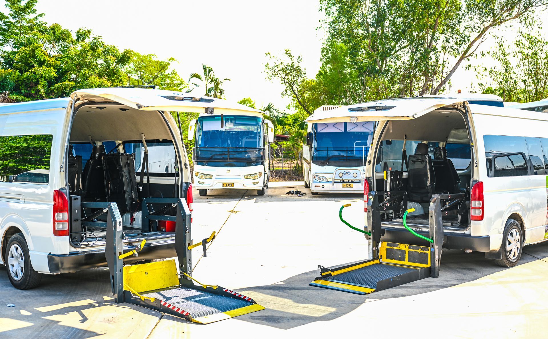 Minibus Parked In A Parking Lot - Minibus Hire in Darwin, NT