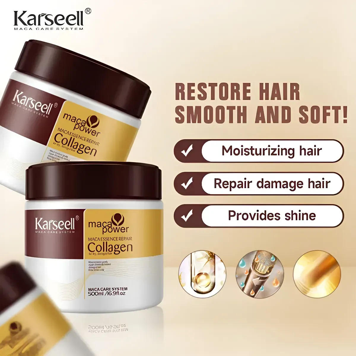 Karsell Mascarilla Capilar Original Hidratación 500 Ml