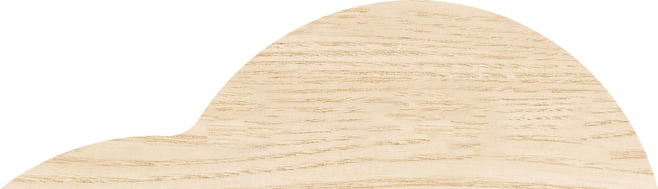 Wood trim with curved edges.