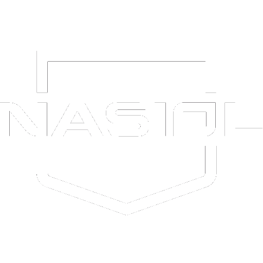 White NASIO logo within a shield outline.