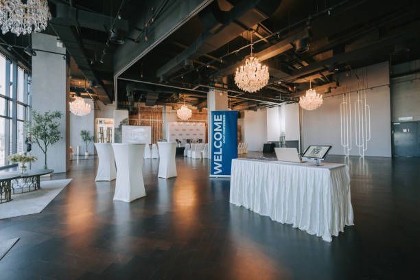 There is a welcome sign in the middle of the room.