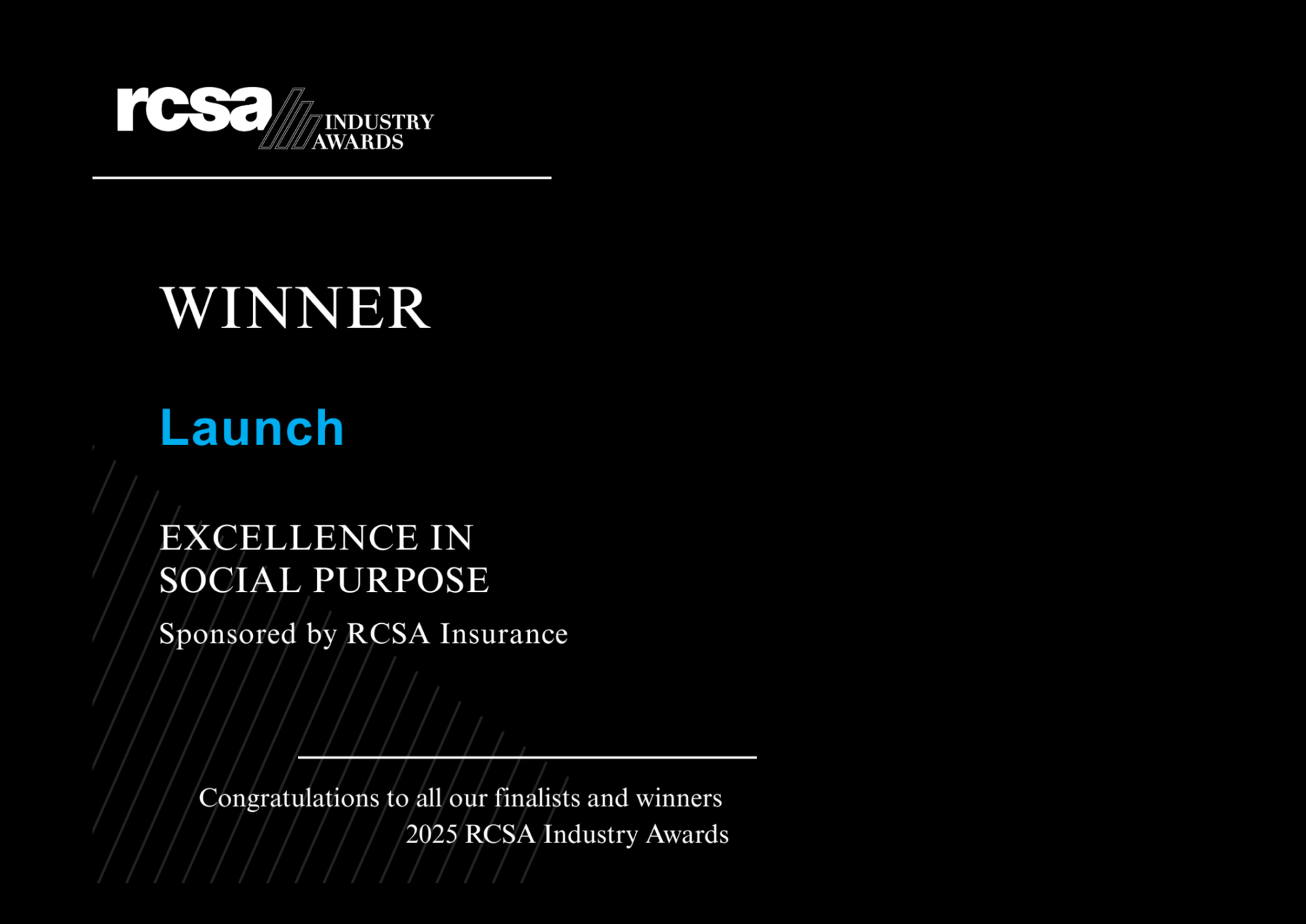 Launch Wins Excellence in Social Purpose at the 2025 RCSA Awards