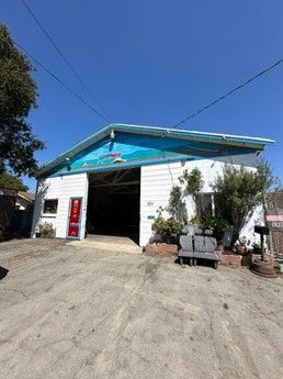 Large White Building with A Blue Roof — Santa Cruz, CA — Santa Cruz All Star Body Works