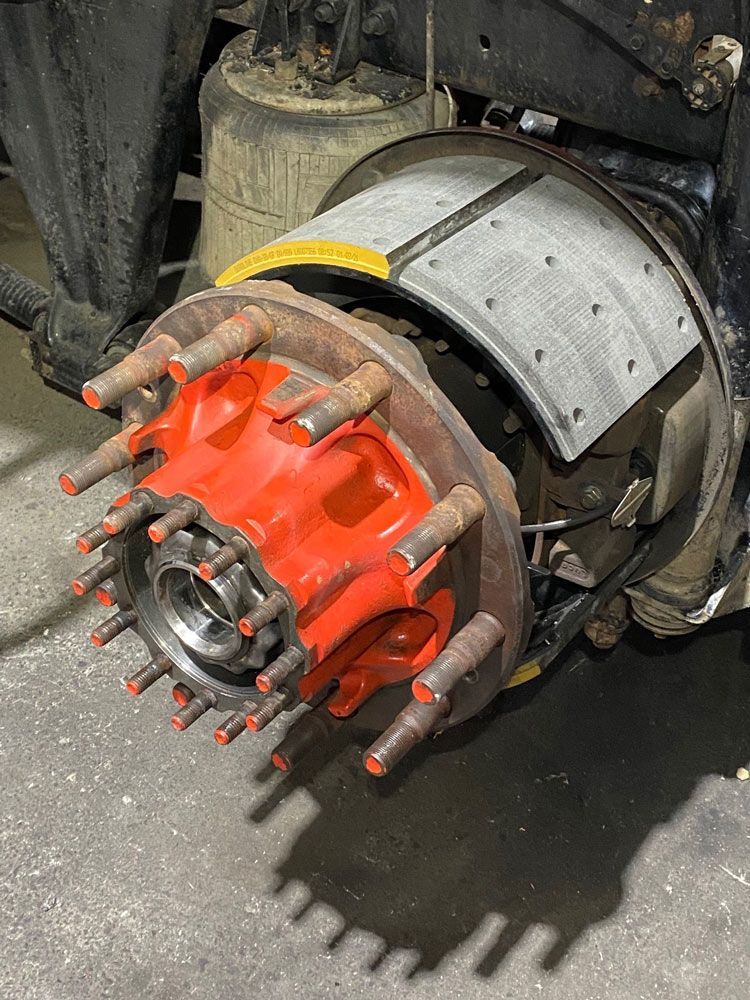 A Close Up of a Brake Disc on a Truck — Inline Truck and Plant in Tuggerah, NSW