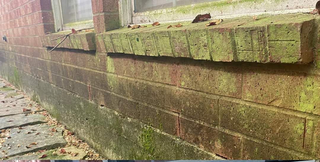 pressure washing concrete surface