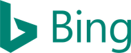 Bing logo with teal icon and green text on a white background