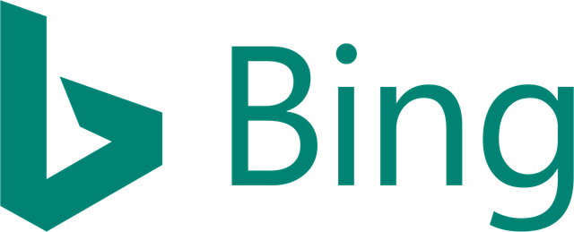 Bing logo with teal icon and green text on a white background