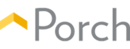 Porch logo with yellow roof icon and gray text