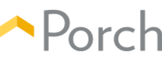 Porch logo with yellow roof icon and gray text
