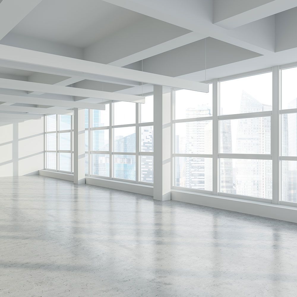 Spacious White Commercial Room