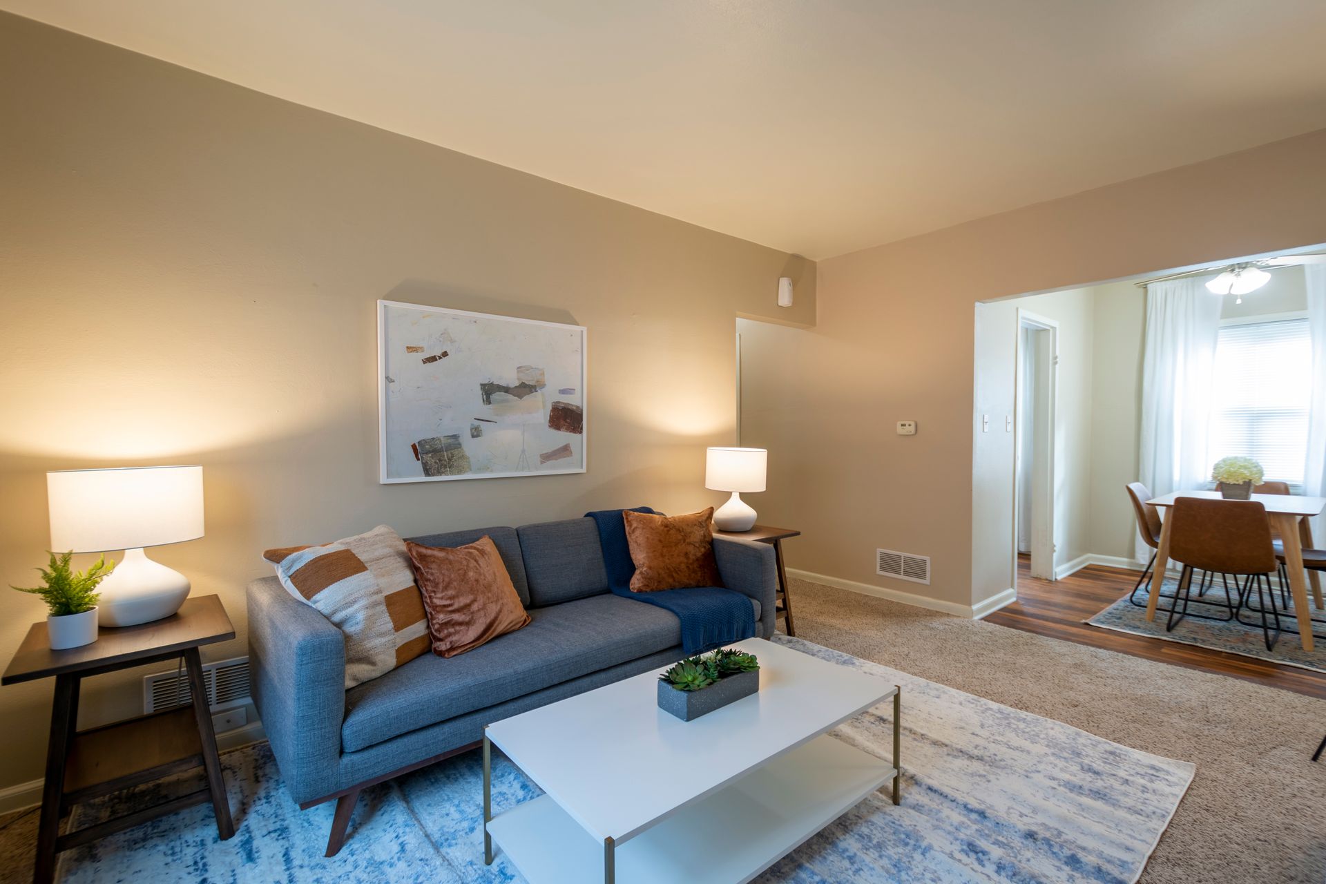 couch with coffee table