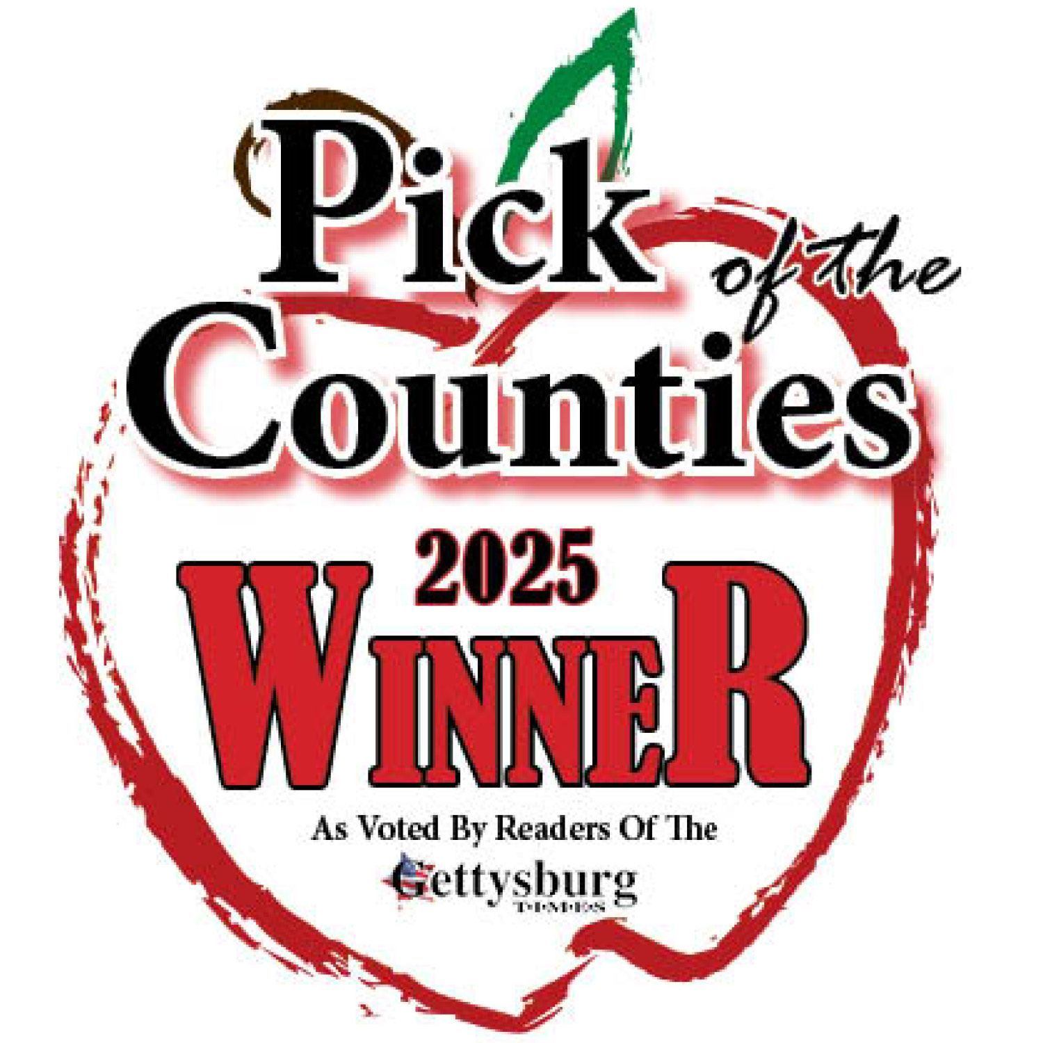A logo for pick of the counties 2023 winner
