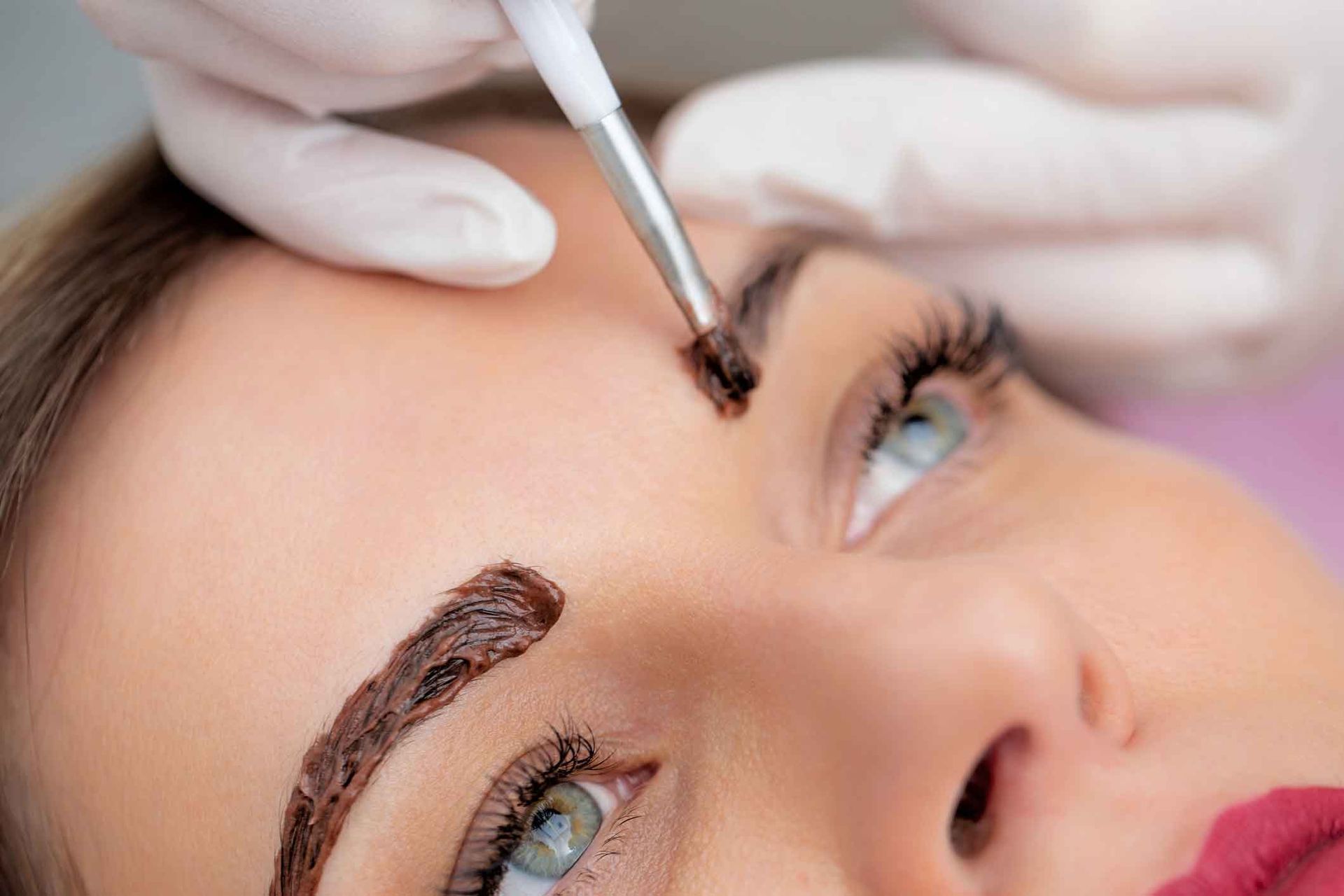 A Woman Is Getting Her Eyebrows Dyed – Terrigal, NSW - Anjule Beauty Therapy