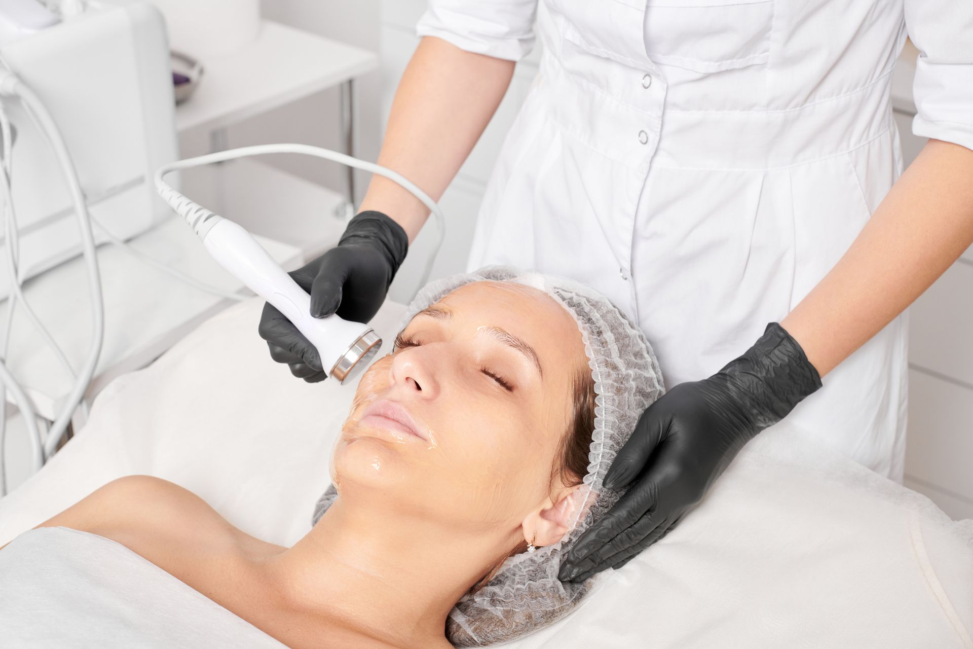 Woman Makes Ultrasonic Skincare Lifting – Terrigal, NSW - Anjule Beauty Therapy