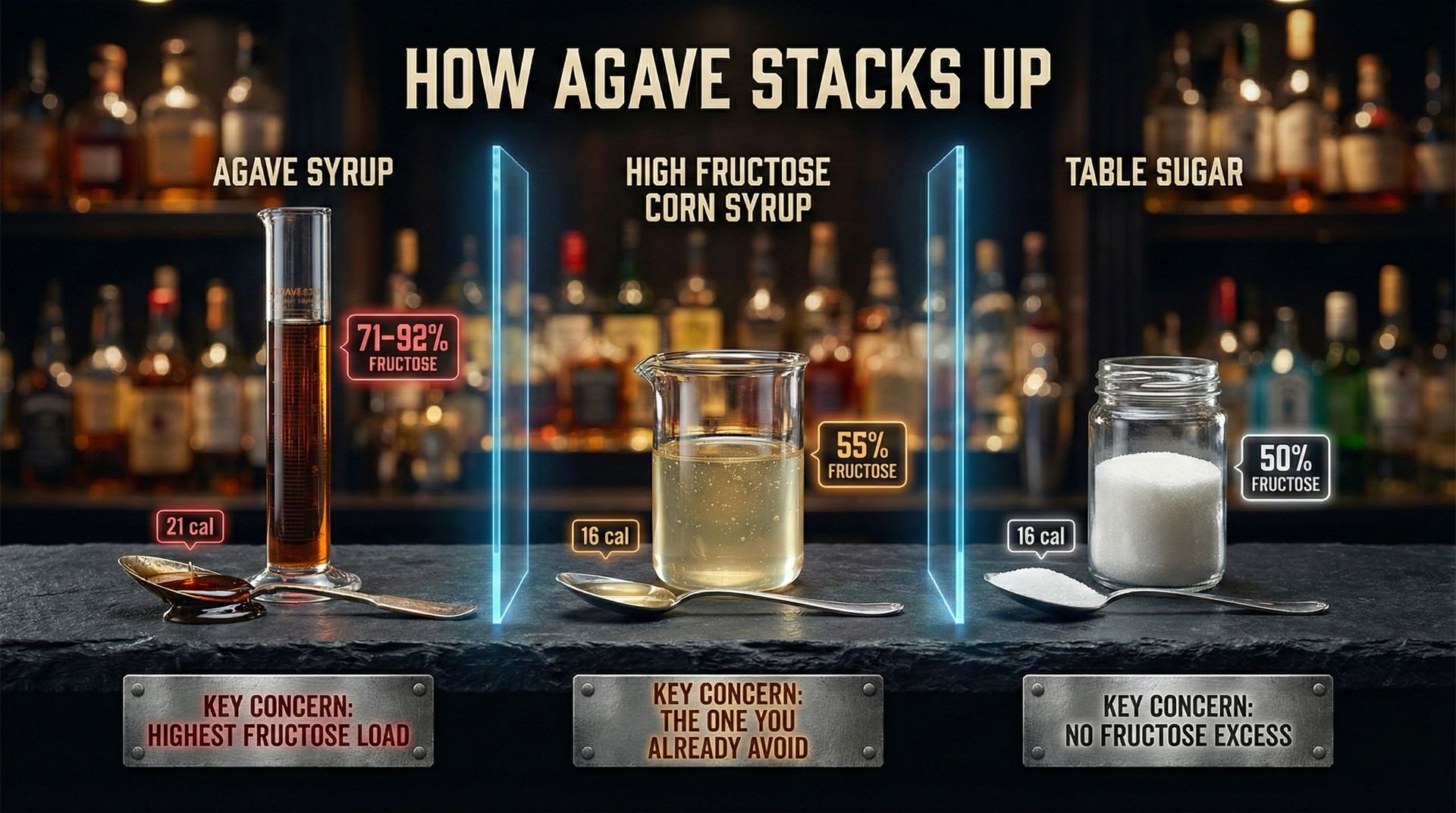 agave vs high fructose corn syrup vs simple syrup