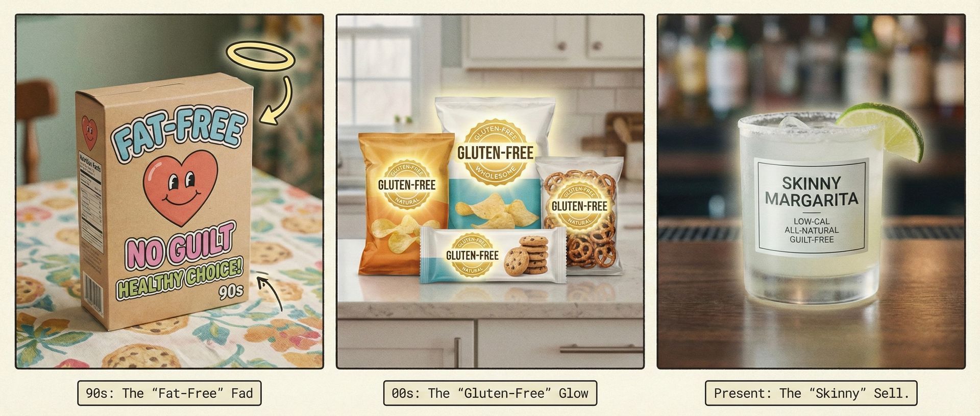 current skinny cocktail trend compared to previous health fads