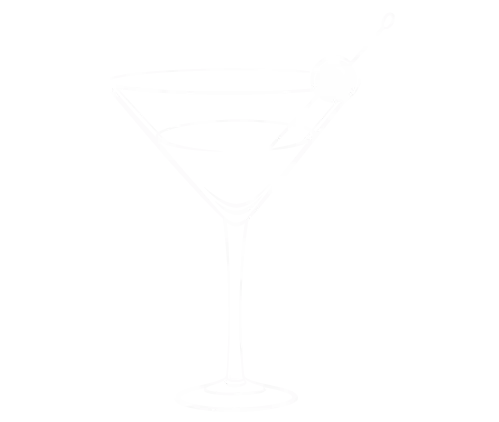 A drawing of a martini glass on a white background.
