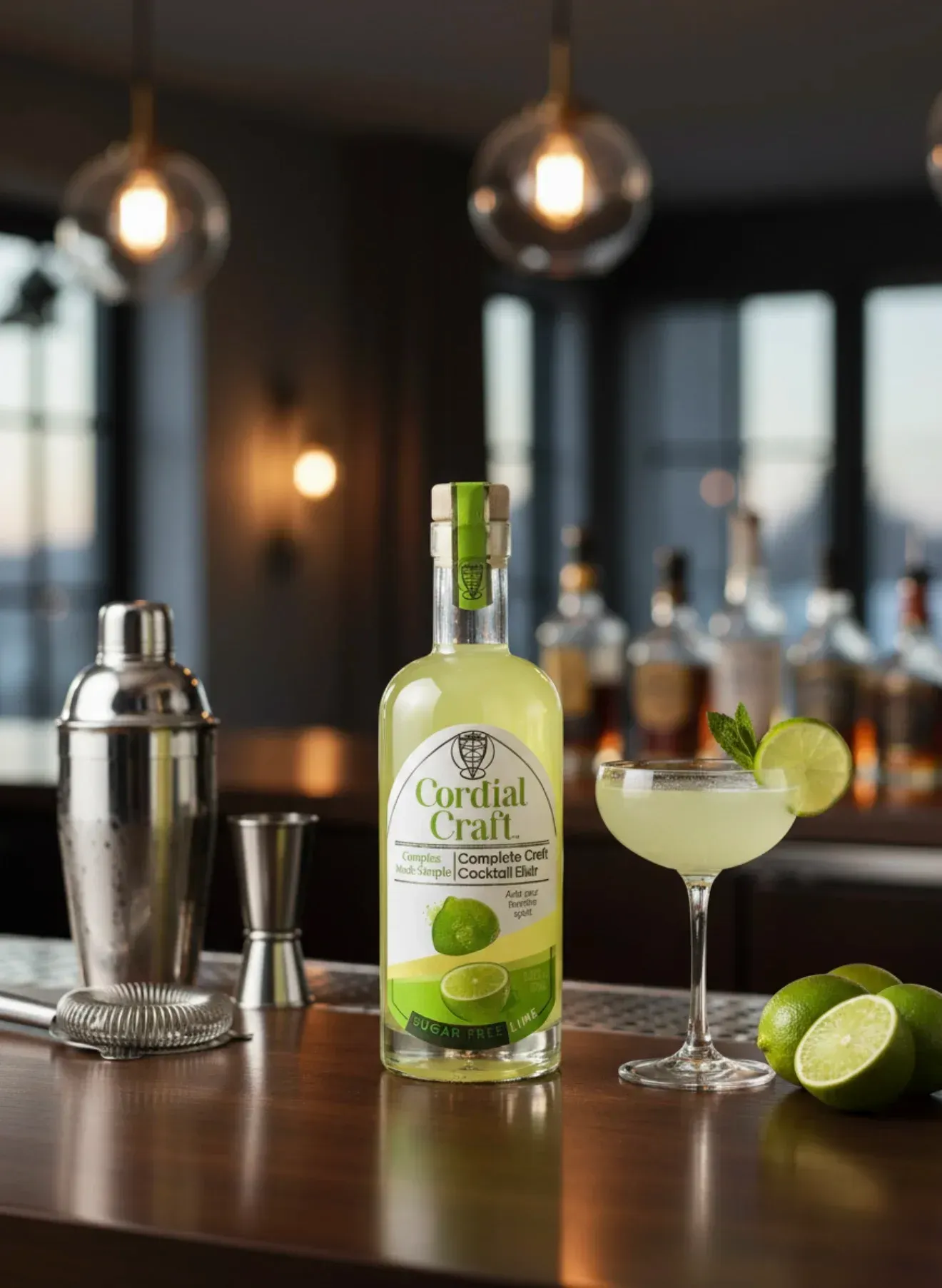 Premium bar setting for Cordial Craft wholesale hospitality service