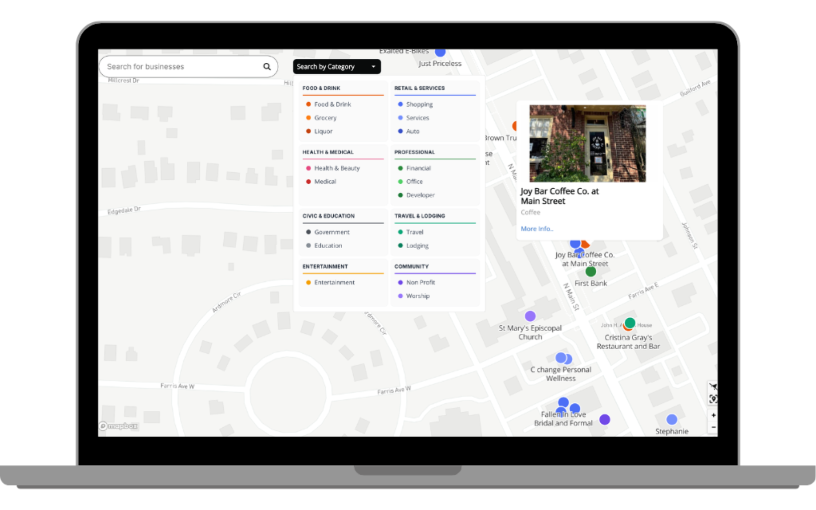 Three stick figure people with a heart symbol, gold outline.