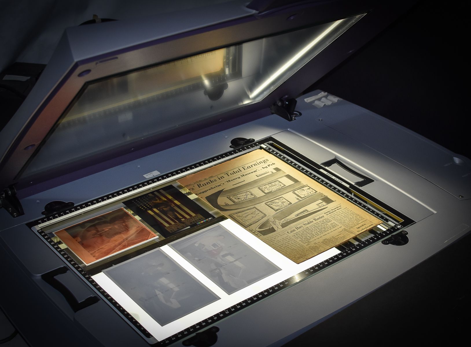 A printer is printing a picture on a piece of paper.