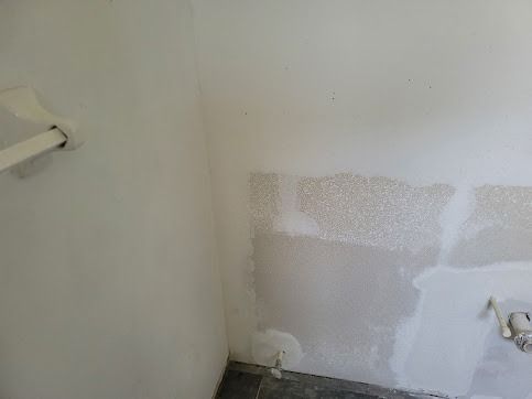 Interior corner with patched drywall