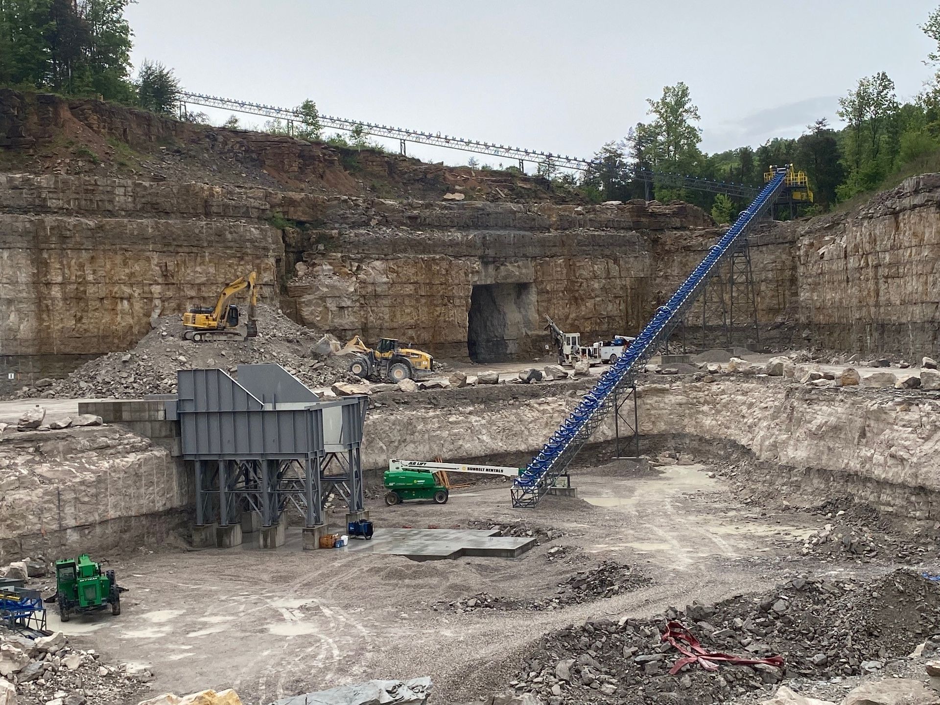 Quarry Area With Machine — Midwest Region of IN — Jamniczky Contracting, Inc.