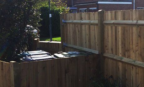 close-board fencing for a domestic property