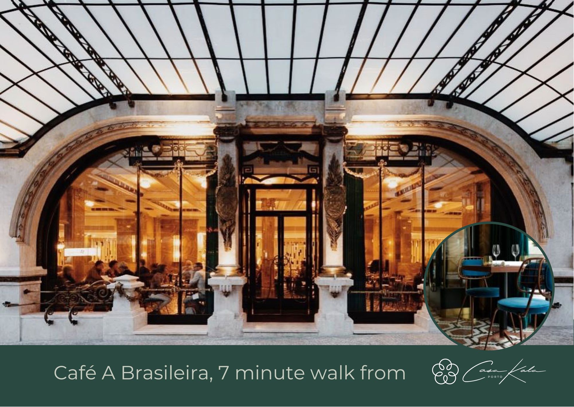 Café a Brasileira, 7 min walk from Casa Kala