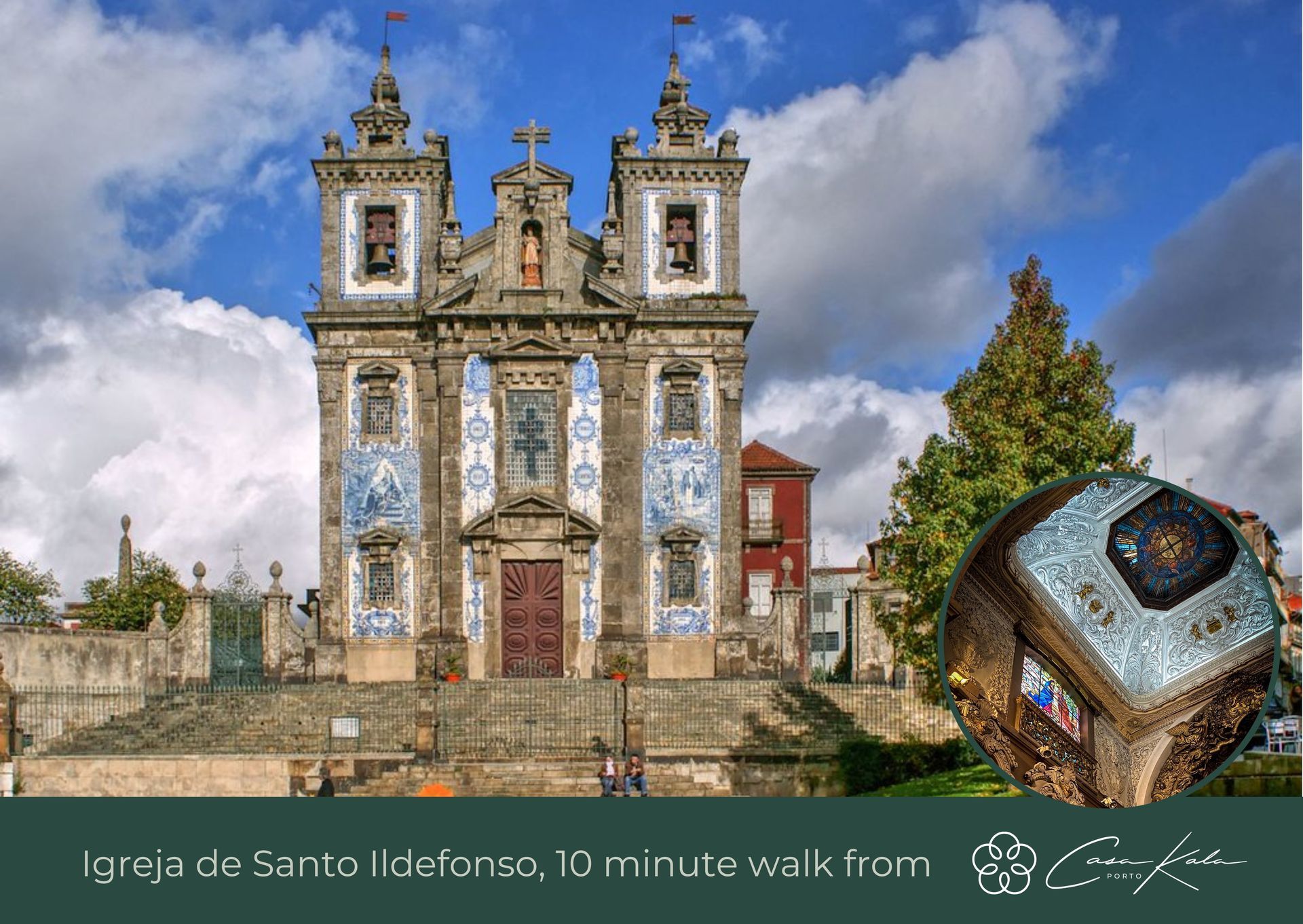 Igreja de Santo Ildefonso, 10 min walk from Casa Kala
