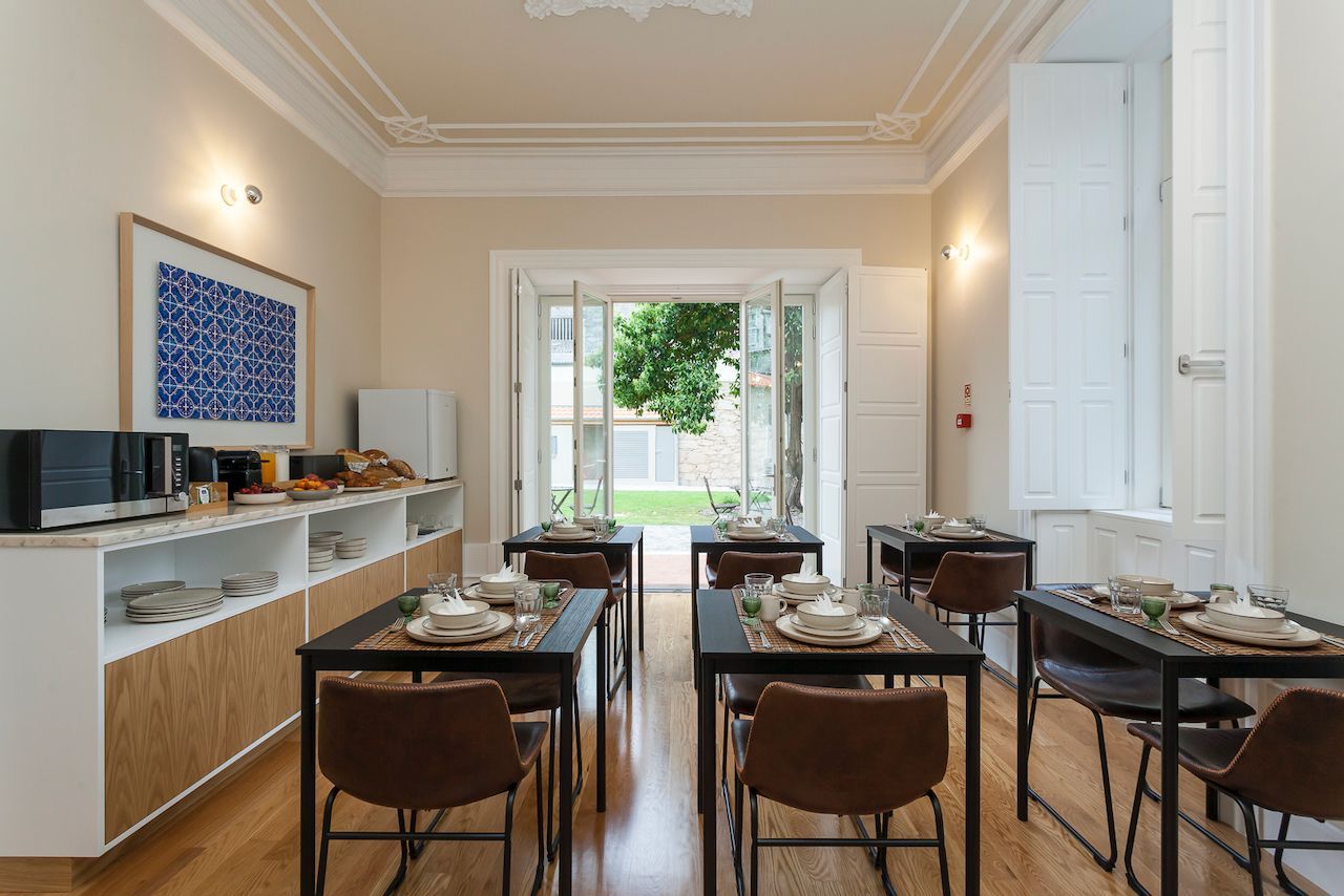 Interior of Casa Kala an exclusive Boutique Guesthouse in Porto, Portugal, surrounded by private garden. Designed by Januário Godinho, renovated by Ren Ito Arq.
