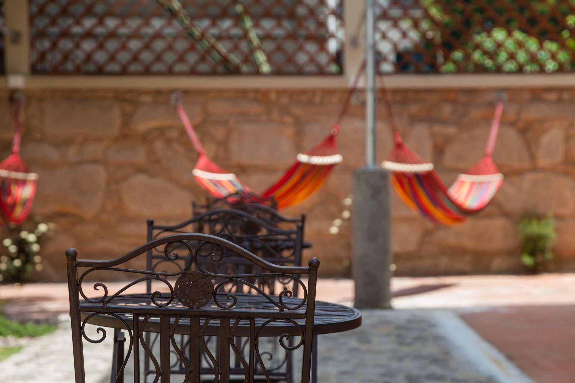 Hammocks in the garden at Casa Kala