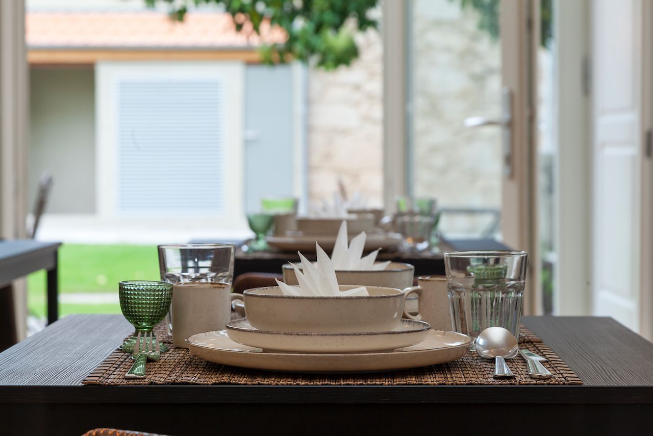 Breakfast Room with Garden in the Background